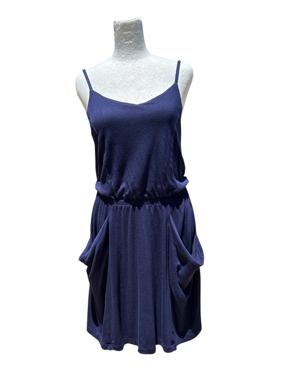 Gap Dress XS Strappy Blouson Summer Spaghetti Straps Droopy Pockets